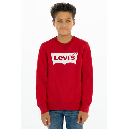 Levi's Kids sweater Batwing met logo rood Logo 