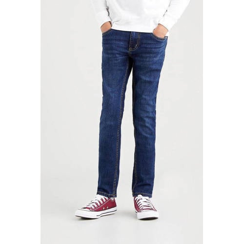 Levi's Kids 510 Classic skinny jeans machu picchud5w Blauw Jongens Stretchdenim