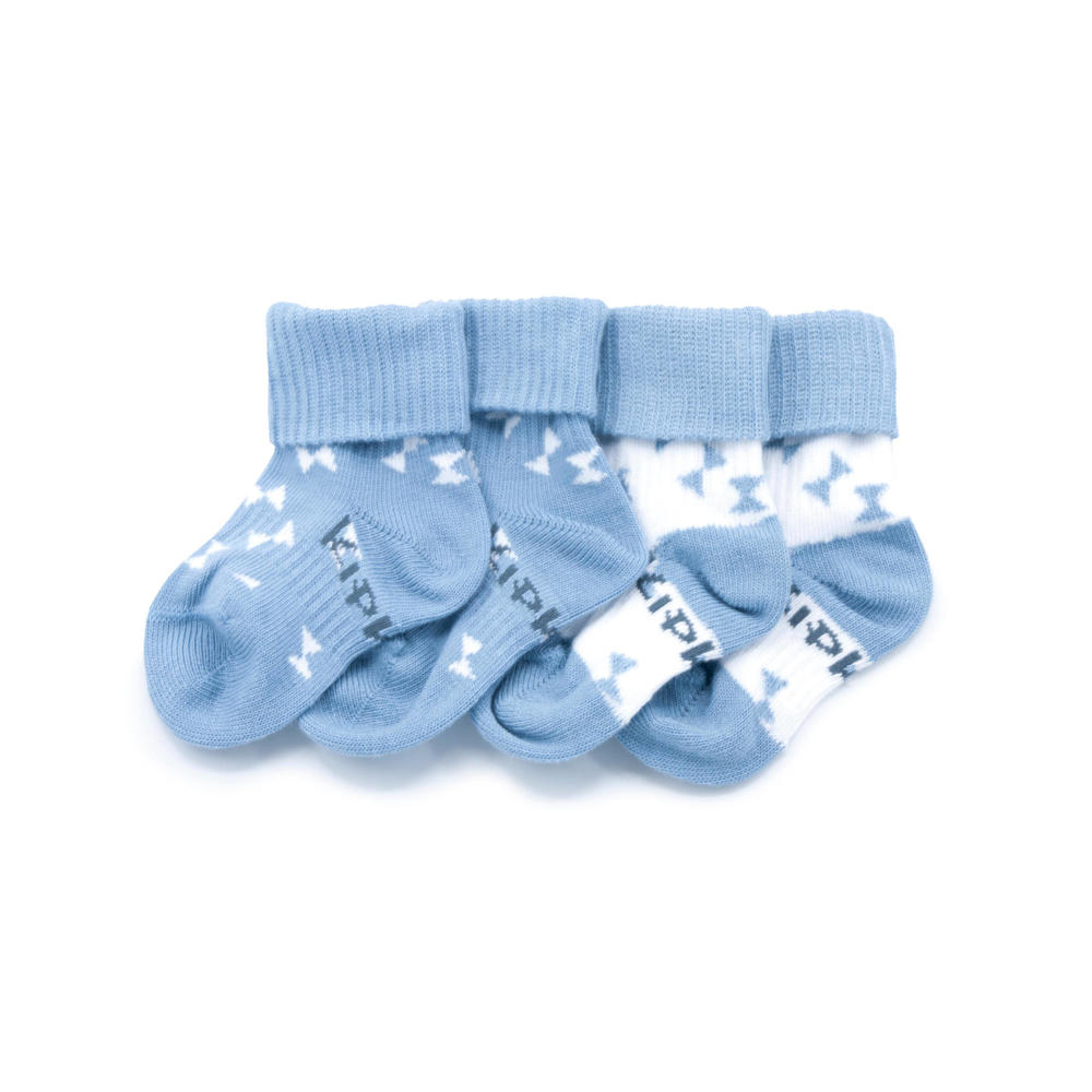 KipKep Blijf-Sokjes 0-6 mnd - party blue (set van 2)