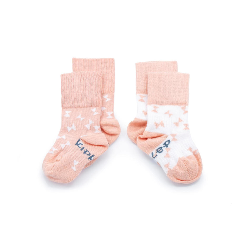 KipKep Blijf-Sokjes 0-6 mnd - party pink (set van 2)