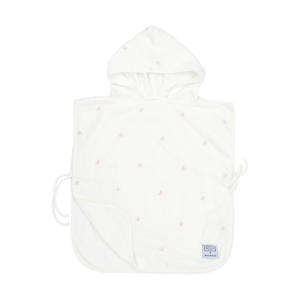 X Mrs. Keizer hydrofiele badponcho Ibiza wit/lila