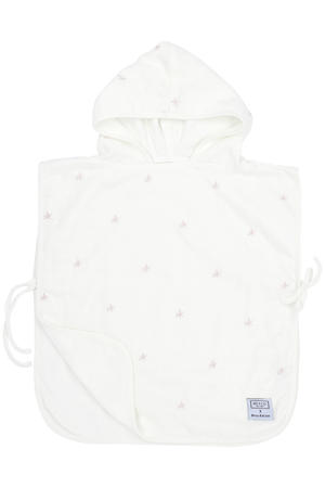 X Mrs. Keizer hydrofiele badponcho Ibiza wit/lila