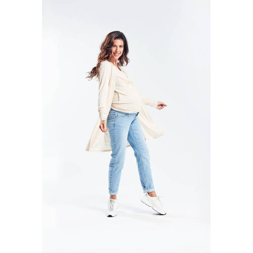 LOVE2WAIT mom zwangerschapsjeans Norah light wash Blauw Dames Katoen Effen - maat 30 afbeelding