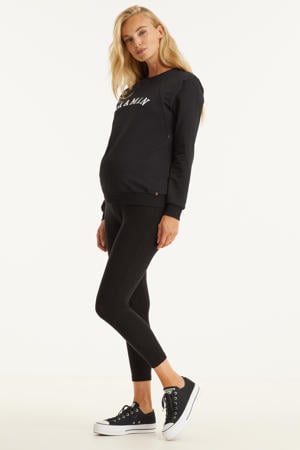 3/4 high waist skinny zwangerschapslegging zwart