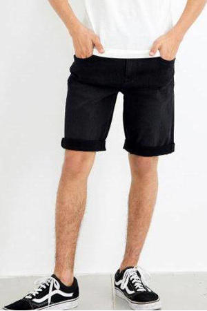 regular fit jeans bermuda NLMTOMO zwart