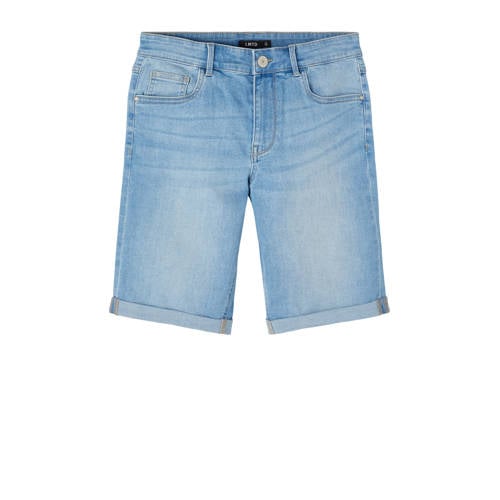 LMTD regular fit jeans bermuda NLMTOMO light denim Denim short Blauw Jongens Stretchdenim