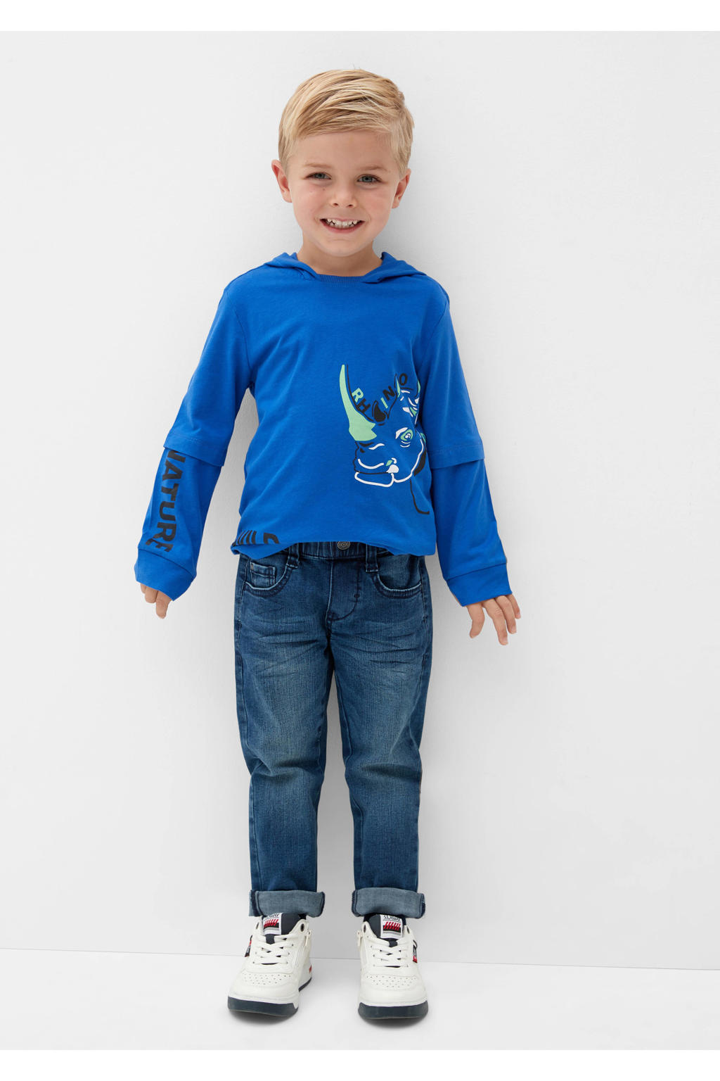 s.Oliver regular fit jeans donkerblauw