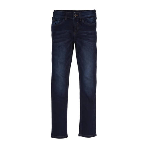 s.Oliver regular fit jeans dark denim Blauw Jongens Stretchdenim Effen