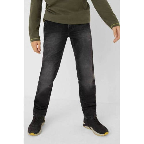s.Oliver regular fit jeans antraciet Grijs Jongens Stretchdenim Effen