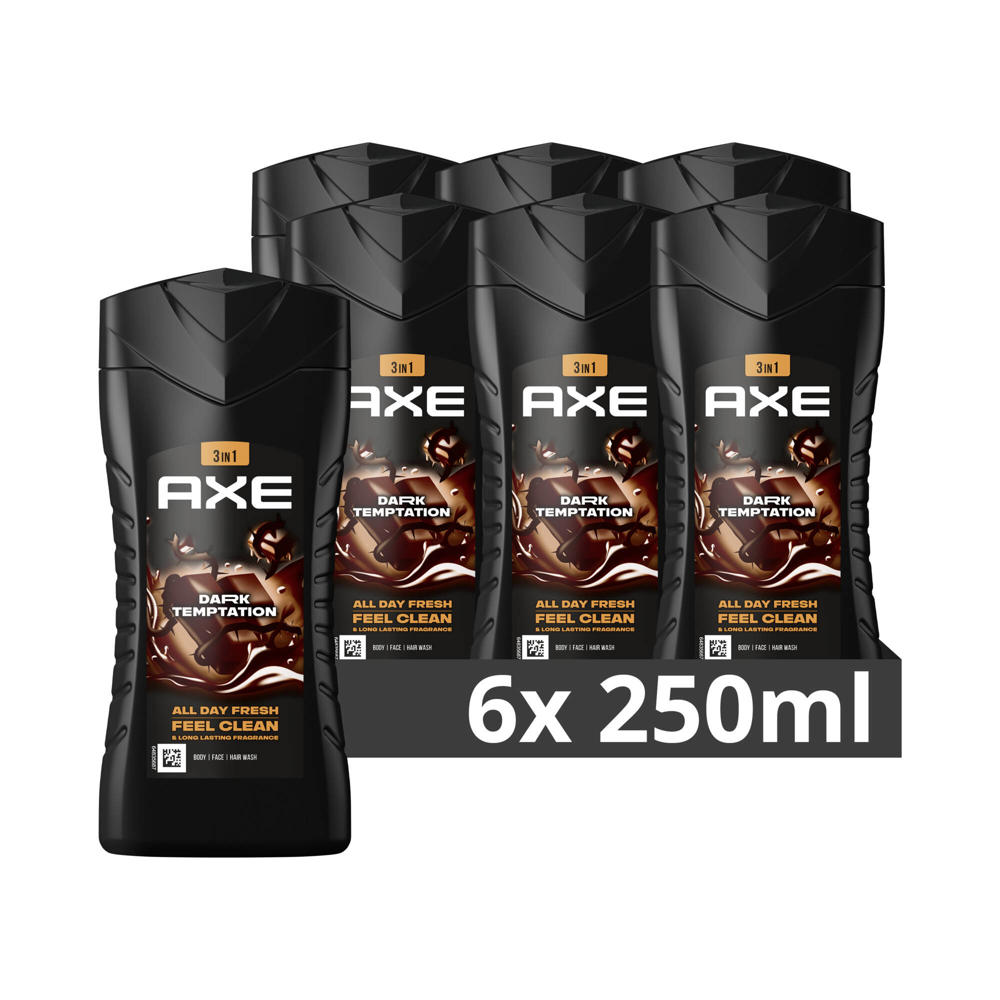 Axe Dark Temptation 3-in-1 douchegel - 6 x 250 ml