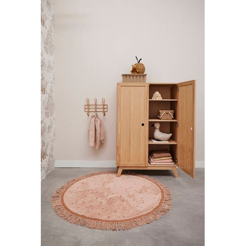 Tapis Petit kindervloerkleed Juul dot (Ø130 cm) Roze Stip