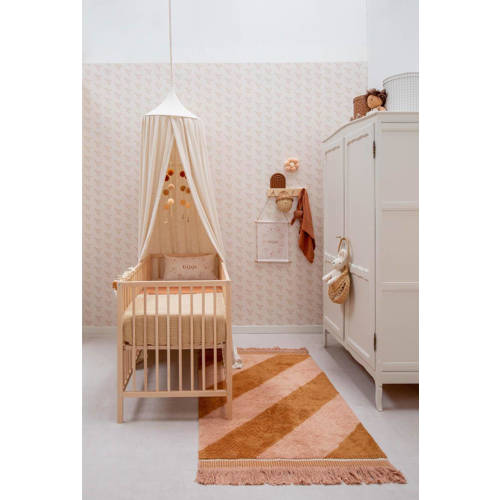 Tapis Petit kindervloerkleed Tim (130x90 cm) Roze Streep