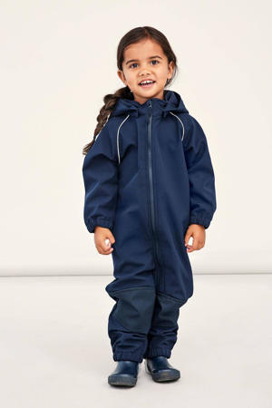 unisex softshell buitenspeelpak NMNALFA donkerblauw
