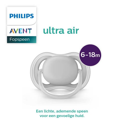Philips Avent Ultra Air Fopspeen 6-18M 2 stuks SCF080 04 Roze