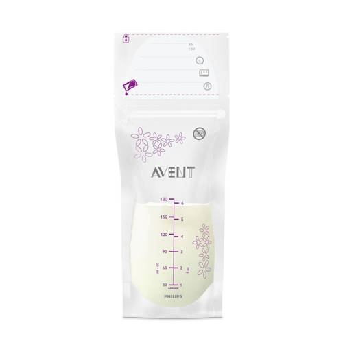 Philips AVENT bewaarzak voor moedermelk (25 stuks) Moedermelk bewaarzakjes/flesjes Transparant afbeelding