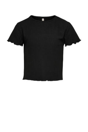 T-shirt KONNELLA met ruches zwart