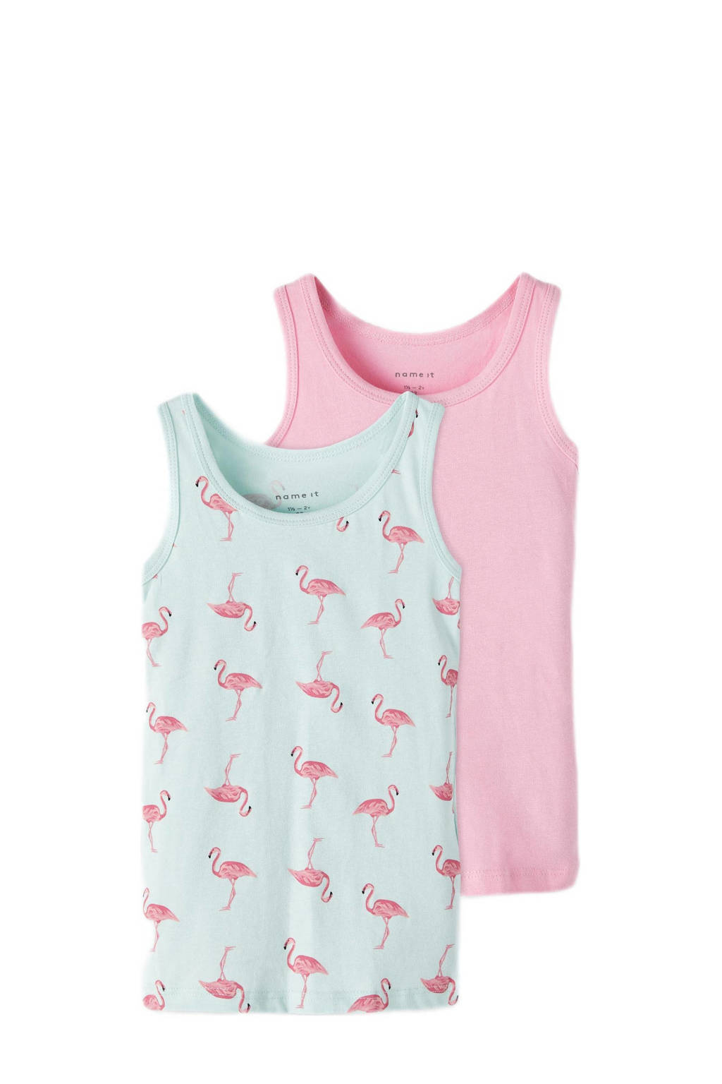 hemd - set van 2 mintgroen/roze