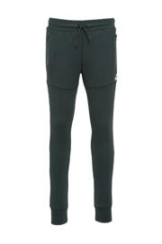 thumbnail: Zwarte jongens Vingino Essentials joggingbroek Basic van sweat materiaal met elastische tailleband met koord en effen