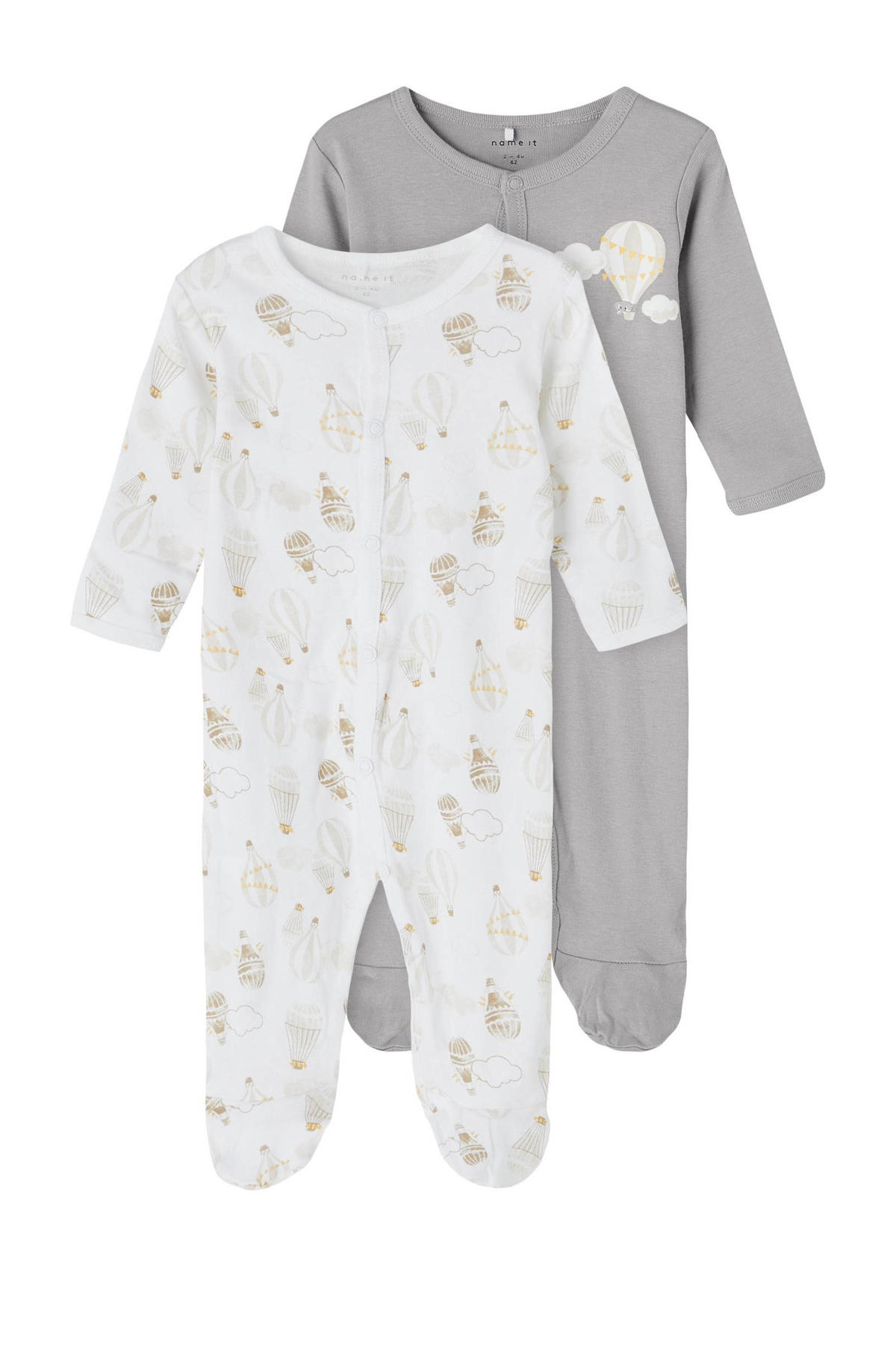 Name it baby Unisex Nbnnightsuit 2P Zip Ff Jet Giraffe Noos (2-pack), Jet Stream, 98