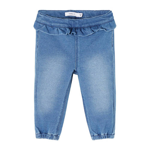 NAME IT BABY newborn baby regular fit jeans NBFBIBI stonewashed Blauw Meisjes Stretchkatoen (duurzaam) - 56