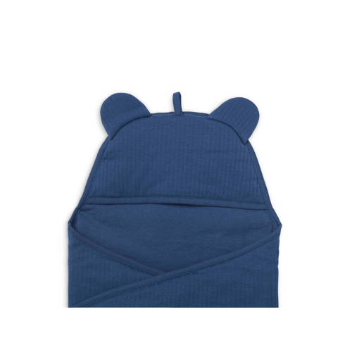 Jollein universele wikkeldeken Basic stripe voor maxi cosi groep 0 jeans blue Blauw