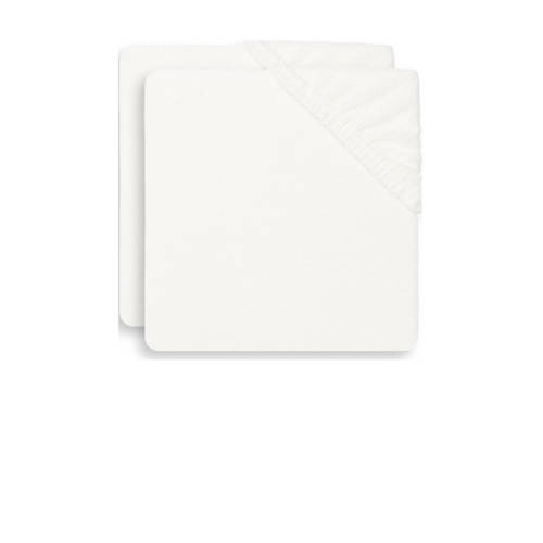 Jollein aankleedkussenhoes badstof 50x70cm - set van 2 ivory Wit Effen afbeelding
