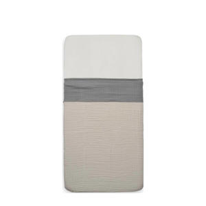 baby ledikantlaken 120x150cm wrinkled cotton storm grey