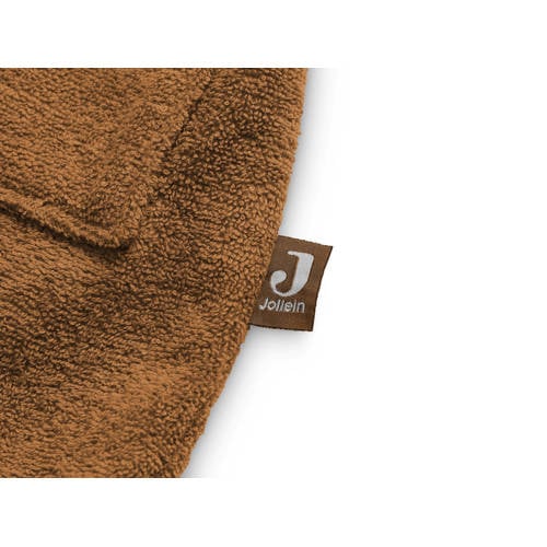 Jollein badjas 1-2 jaar caramel Bruin Jongens Meisjes Katoen Capuchon Effen
