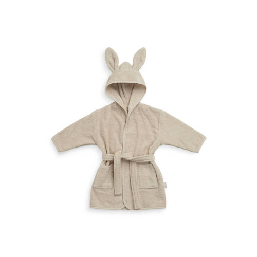 Jollein badjas 1-2 jaar nougat Beige Jongens/Meisjes Katoen Capuchon Effen
