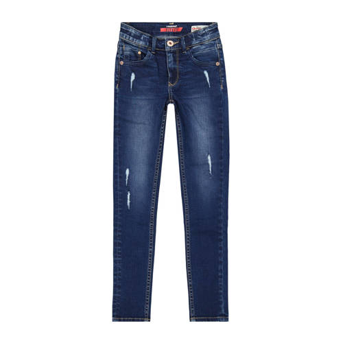 Vingino super skinny jeans Bianca dark vintage Blauw Meisjes Stretchdenim 