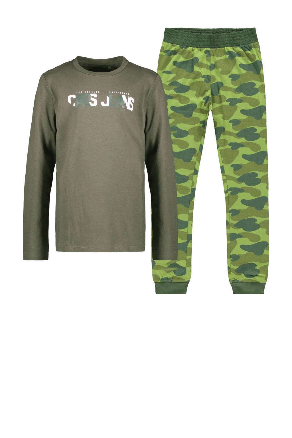 pyjama met camouflageprint groen/army groen