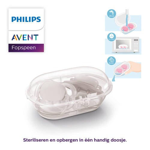 Philips Avent Ultra Air Nighttime Fopspeen 18M+ 2 stuks SCF376 01