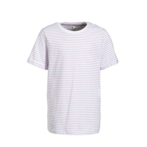 PIECES KIDS gestreept T-shirt LPRIA van katoen paars/wit Streep - 116