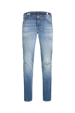 low waist slim fit jeans JJIGLENN stonewashed