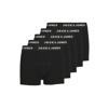 JACK & JONES JUNIOR boxershort - zwart (set van 5)
