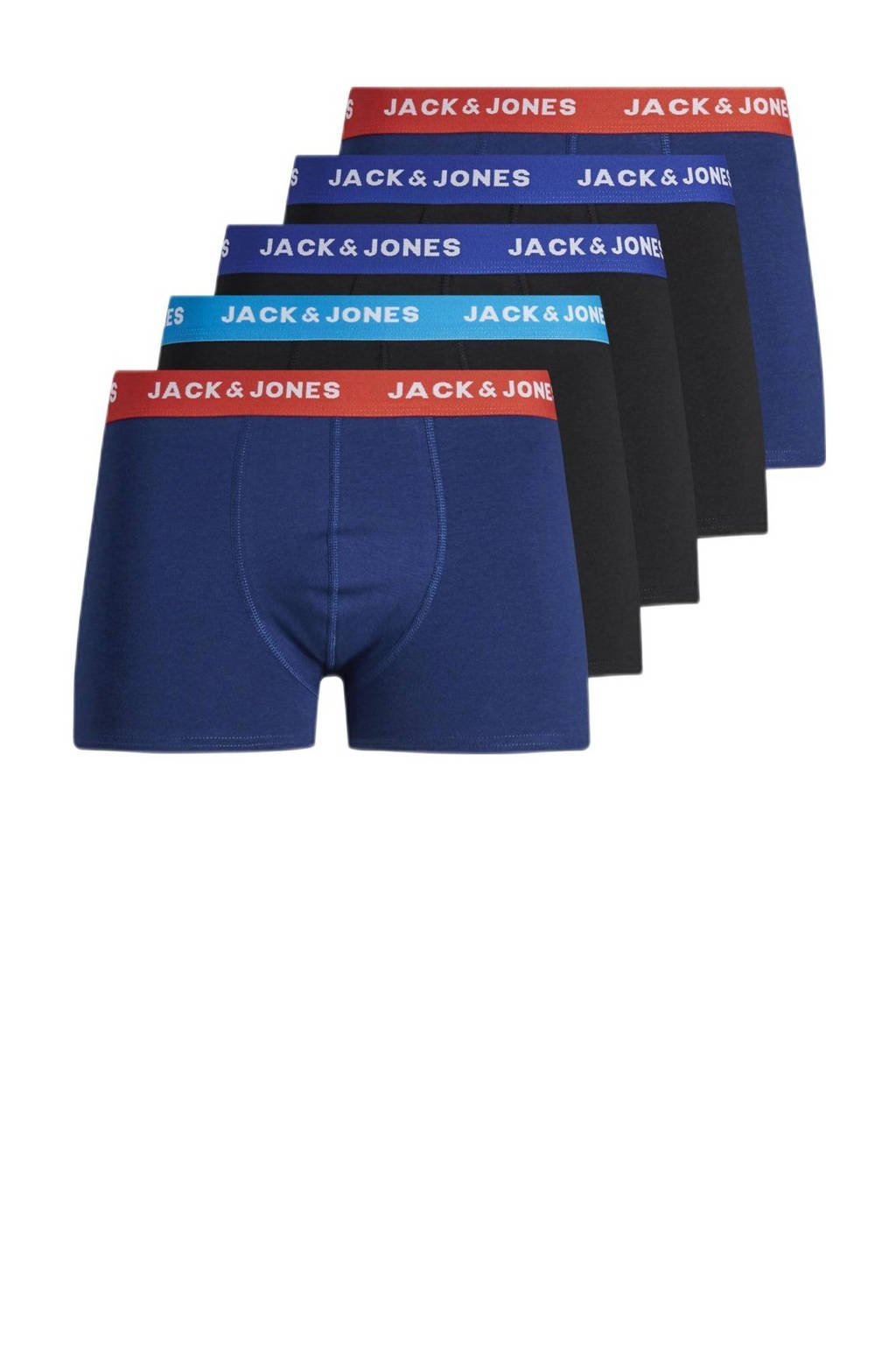 boxershort - set van 5 donkerblauw/zwart