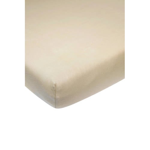 Meyco katoenen junior hoeslaken 70x140/150 cm sand Beige Effen