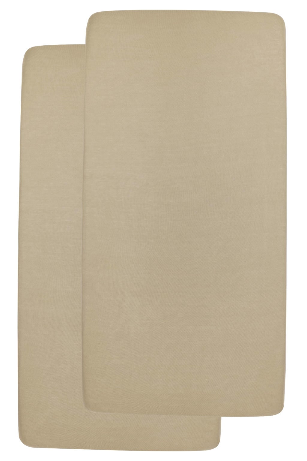 Meyco katoenen wieg hoeslaken - 40x80/90 cm taupe (set van 2)