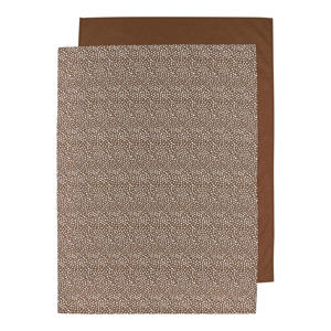 baby wieglaken - set van 2 75x100 cm cheetah choclolate/uni choclolate