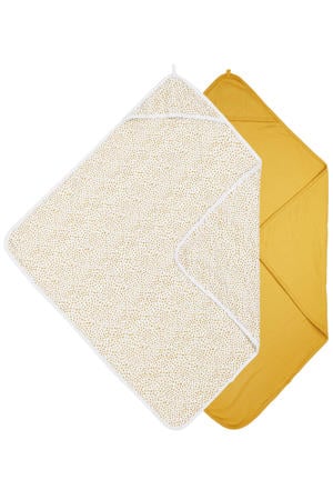badcape - Basic jersey Cheetah Honey Gold (set van 2)