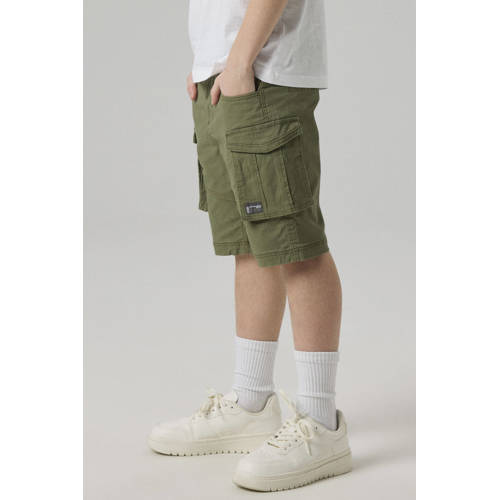 NAME IT KIDS regular fit cargo bermuda NKMRYAN kaki Korte broek Groen Jongens Stretchkatoen - maat 152 afbeelding
