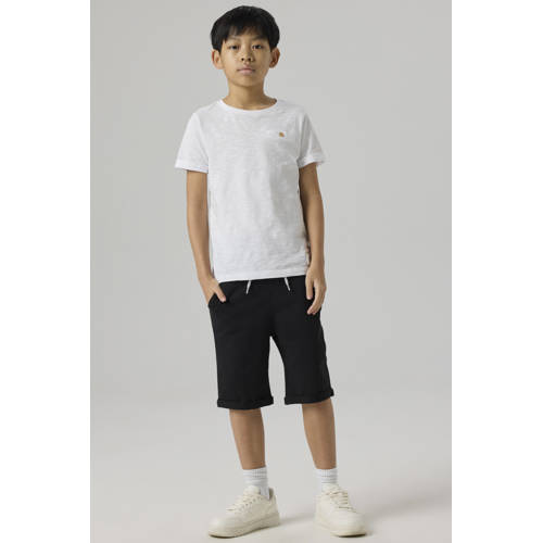 NAME IT KIDS regular fit sweatshort NKMVERMO zwart Jongens Katoen Effen - maat 116 afbeelding