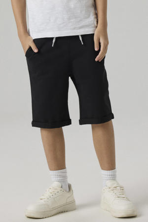 regular fit sweatshort NKMVERMO zwart