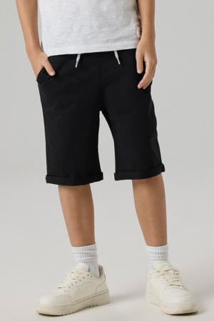 regular fit sweatshort NKMVERMO zwart