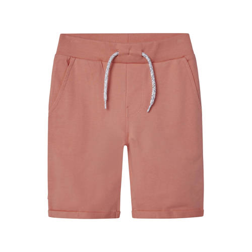NAME IT KIDS regular fit sweatshort NKMVERMO zalm Roze Jongens Katoen Effen - maat 146 afbeelding