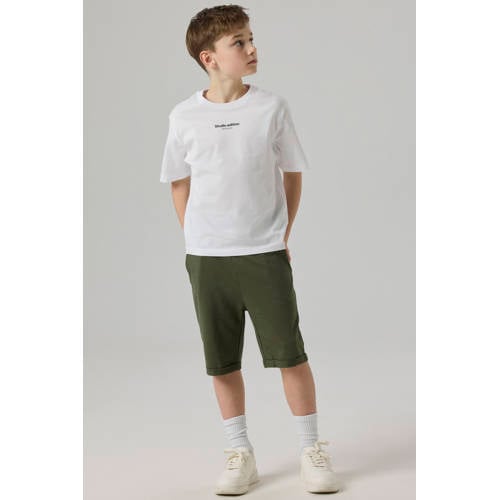 NAME IT KIDS regular fit sweatshort NKMVERMO donkergroen Jongens Katoen - maat 170 afbeelding
