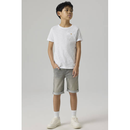 NAME IT slim fit jeans bermuda NKMSOFUS medium grey denim Korte broek Grijs Jongens Stretchkatoen - maat 122 afbeelding