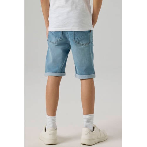 NAME IT KIDS slim fit jeans bermuda NKMSOFUS light denim Korte broek Blauw Jongens Stretchkatoen - maat 146 afbeelding