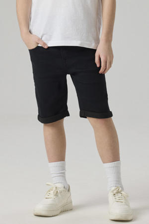 slim fit jeans bermuda NKMSOFUS black denim