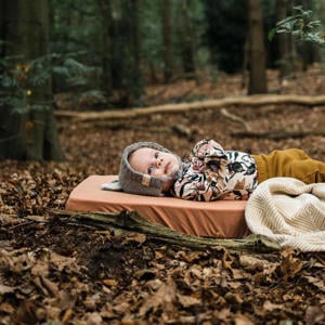 katoenen baby ledikant hoeslaken 70x140 cm Muted Clay